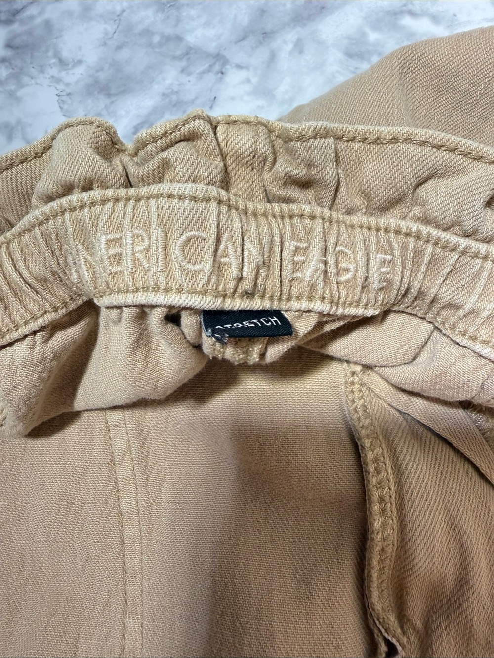 retro 90’s paper bag granola khaki utility high waist American Eagle Shorts - Picture 5 of 6